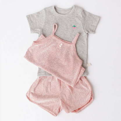 Summer Sleeveless Ribbed Set