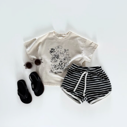 Relaxed Fit Doodle Graphic Tee
