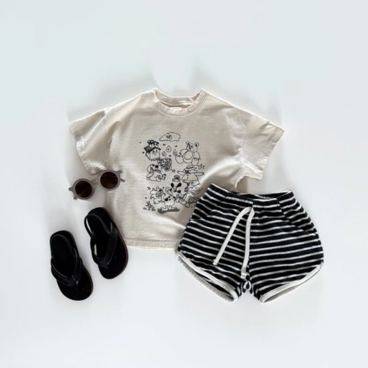 Relaxed Fit Doodle Graphic Tee