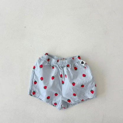 Strawberry Print Summer Shorts