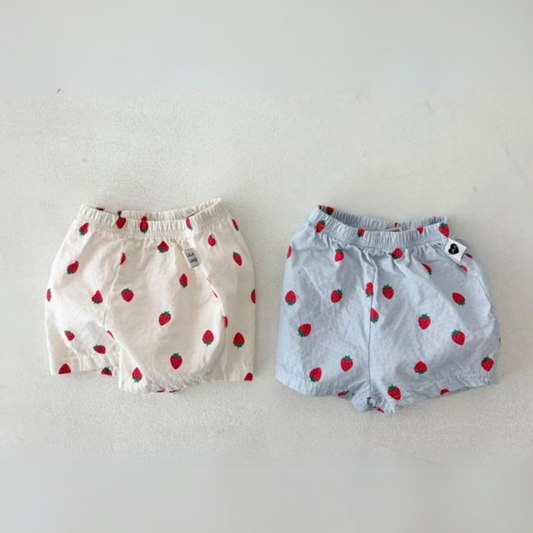 Strawberry Print Summer Shorts