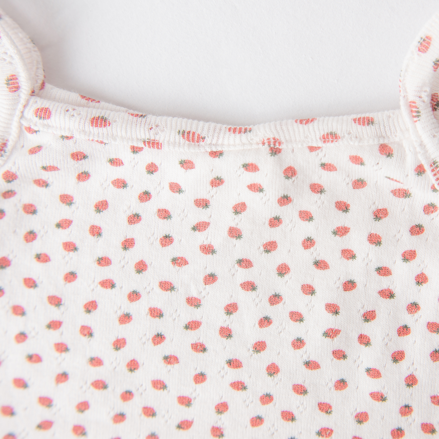 Tiny Strawberry Print Cotton Tank