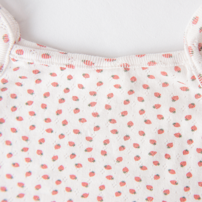 Tiny Strawberry Print Cotton Tank